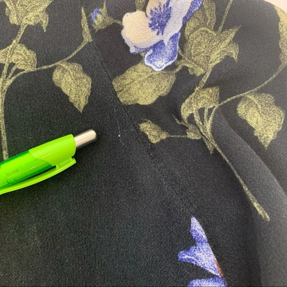 American Eagle Womens Peasant Top Small  Floral Ruffles Fairy Grunge Work Casual - Picture 6 of 12